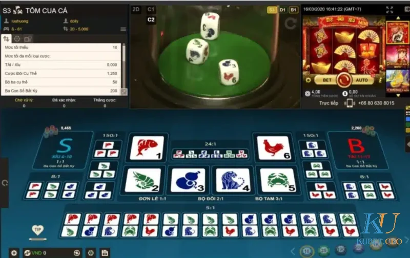 Luật chơi bầu cua Kubet 